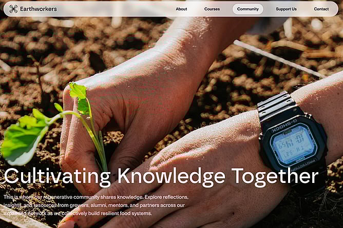 Image of the Earthworkers blog page for community storytelling and knowledge sharing. New Zealand.