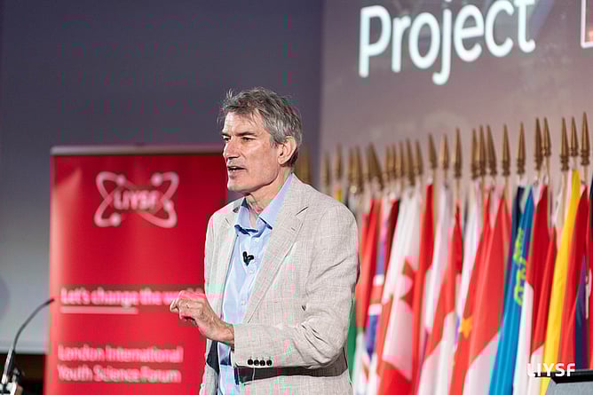 Professor Sir Steven Cowley speaking at the 66th annual London International Youth Science Forum (LIYSF)