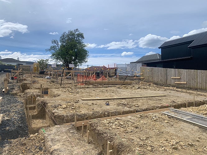 The Highgate Ridge, Māori Hill Townhouse Collection has begun construction by MJW Homes. Dunedin, Otago NZ