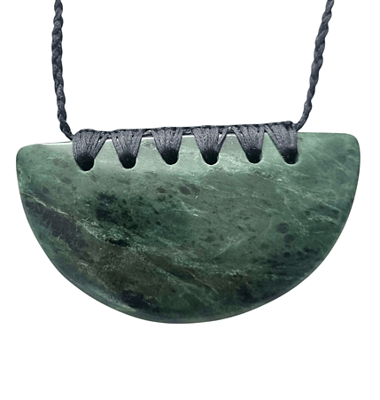  Genuine Hand Carved NZ Greenstone Pounamu Breast Plate 