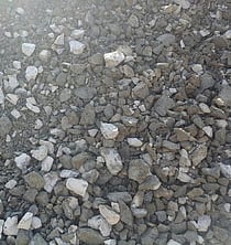 Natural virgin quarried aggregate metal in grade GAP65