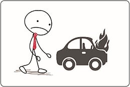 A few months later it was stolen and burnt out