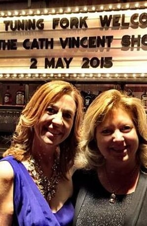 TV show host, Cath Vincent, with Marion Jackson from My Virtual Assistant, at the Season 2 Launch Concert for The Cath Vincent Show.