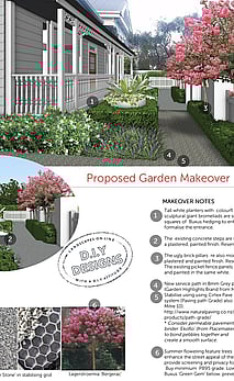 A garden before and after concept for a New Zealand villa