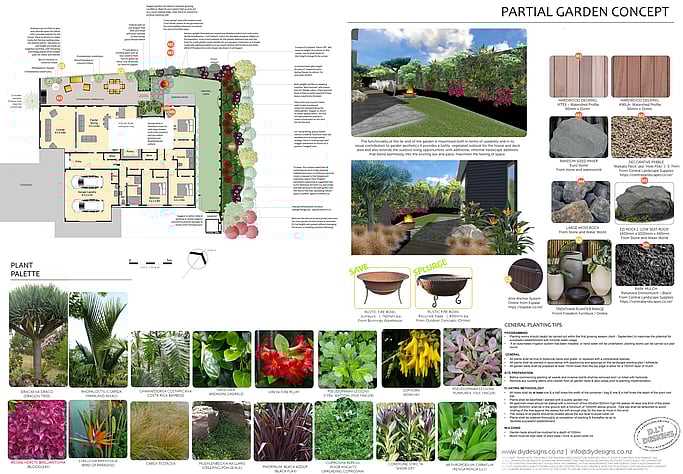 landscape plan we created for Auckland garden