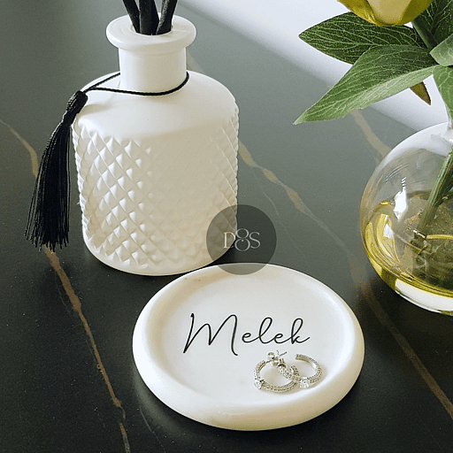 Personalised marble ring dish