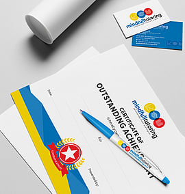 Kaz - Design. Brand. Web can design certificates and business cards.