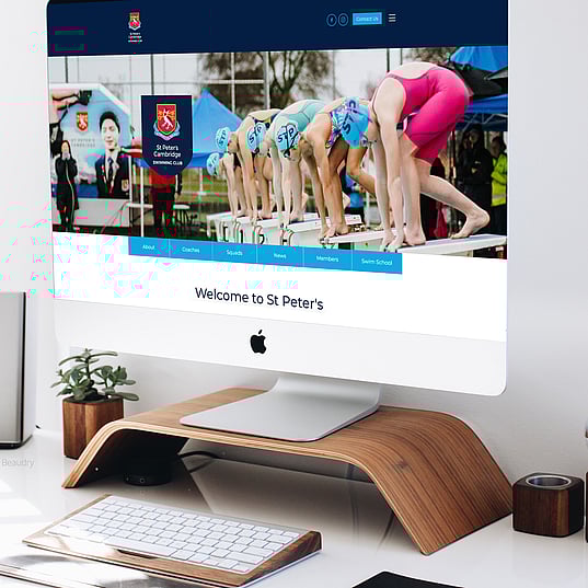 Kaz - Design. Brand. Web. have designed a website for St Peter's Swimming Club including members only area