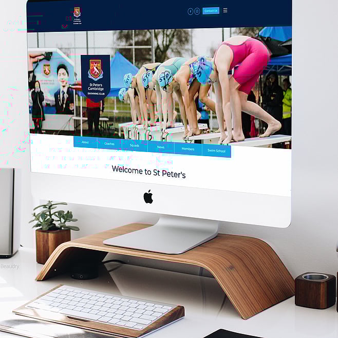 Kaz - Design. Brand. Web. have designed a website for St Peter's Swimming Club including members only area