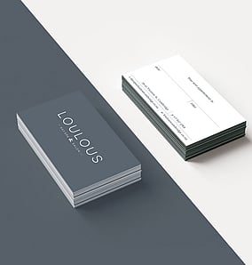 Need business cards designed? Kaz - Design. Brand. Web designs business cards for Lou Lous Day Spa