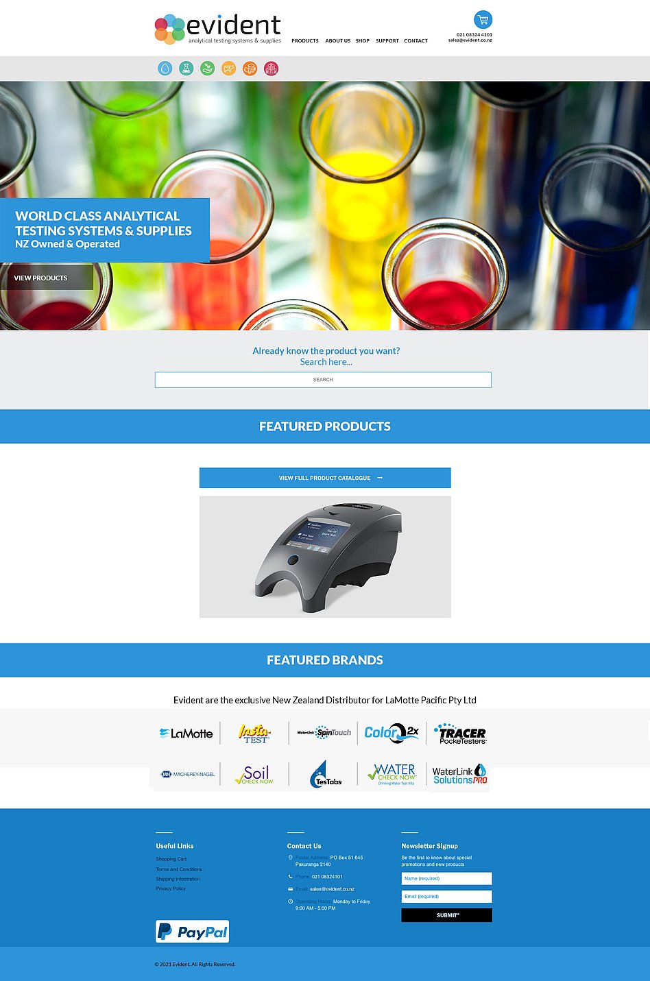 EVIDENT - WEBSITE DESIGN