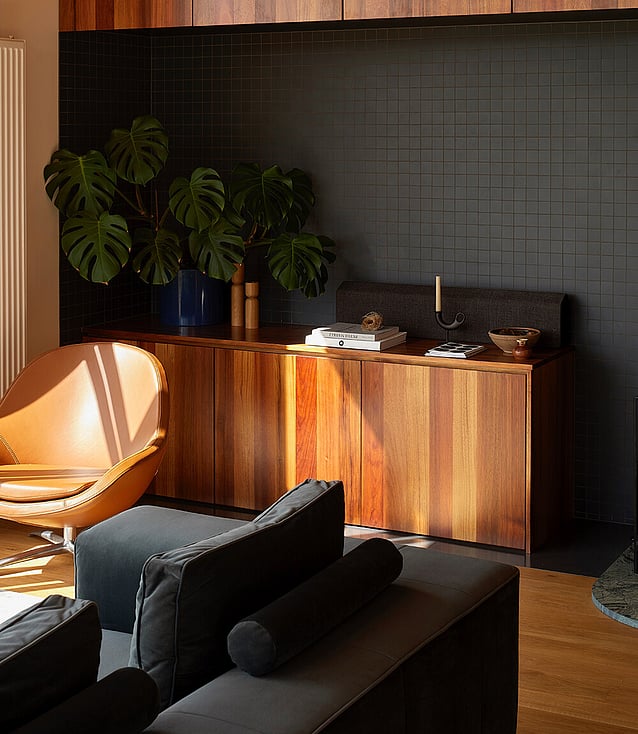 interior of a home with wooden joinery