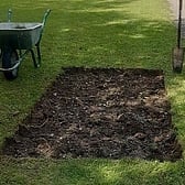 Area dug out to correct depth, now ready for hardcore.