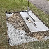 Another three slabs laid.