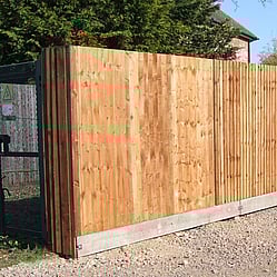 Closeboard fencing using Concrete posts