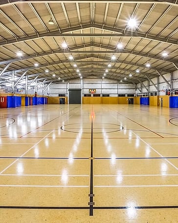 Large Indoor Gym at Tui Ridge Park, school camp location Rotorua