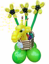 Balloon Giraffe and Flowers | Balloons Tauranga