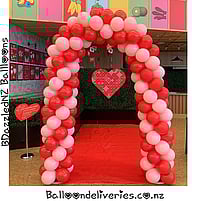 Red and Pink Balloon Arch | Balloon Arches Tauranga