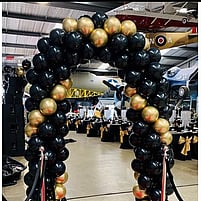Black and Gold Balloon Arch | Balloon Arches Tauranga