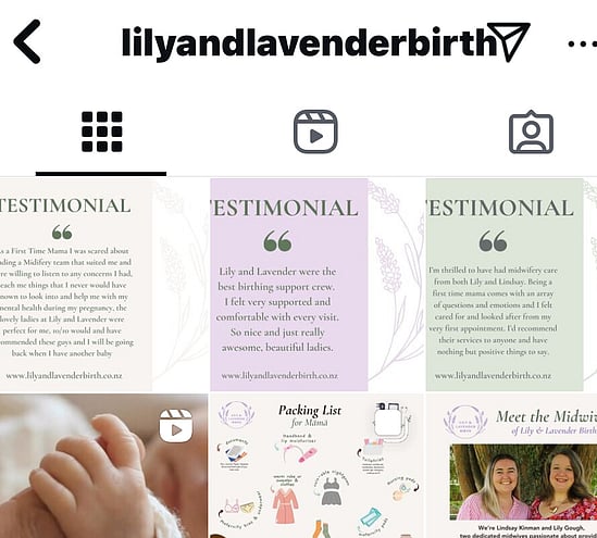 instagram posts for Midwives