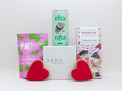 a wish kit, chocolates and a non alcohol cocktail