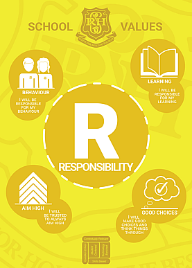 Responsibility RCHS school value image.