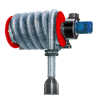 ARHV vehicle exhaust hose and reel (with fan)