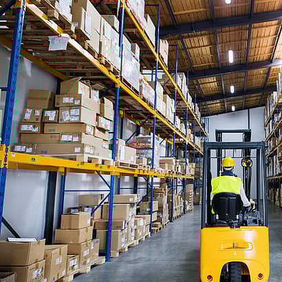 Image of an a Supply Chain Warehouse where Industrial Fire Protection Systems are required - Holisitic Fire Services