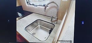 sink with hot and cold running water