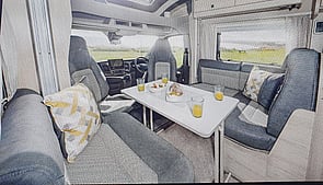 Front lounge to seat 6 people, or can convert into a double bed