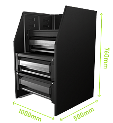 MSXD-1000 - 1000 x 760 x 500mmADJUSTABLE SHELVING$1,090.00