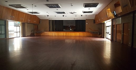 Hall and stage