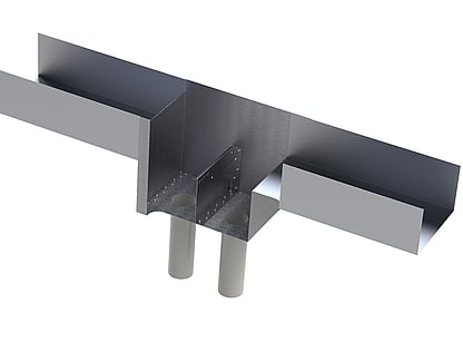 Continuous sump installation example