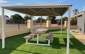 Outdoor Area - Although we don't have a full kitchen.  A microwave is available near the laundry area and an outdoor shaded picnic area is available for guest use.