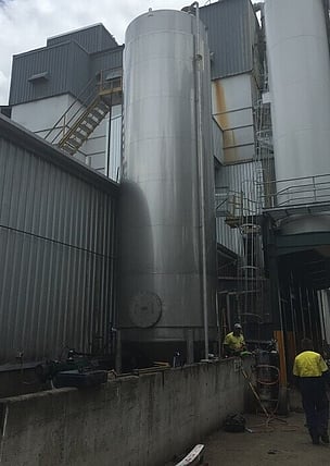 50000L Tallow steam jacketed storage tank