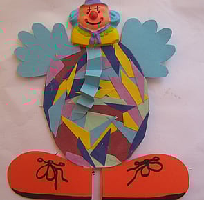 Paper Clown Collage