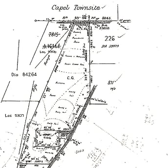 Survey sketch of our property by surveyor M. Terry(30 November 1920)