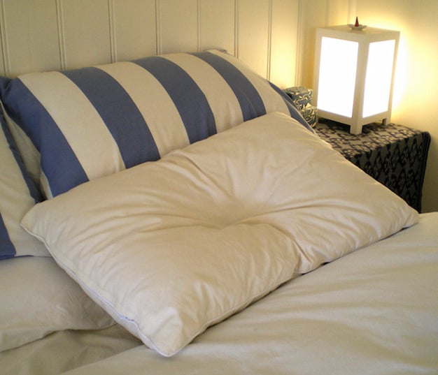 Kapok pillows, malleable and supportive