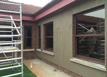 external rendering works at QE Hospital Gateshead.