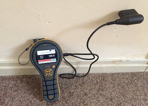 detecting dampness on a wall