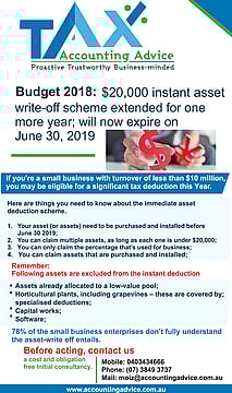 Instant Write-off $20,000