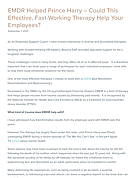 EMDR Helped Prince Harry