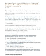 How to support your employees through miscarriage trauma