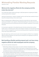 Mishandling Flexible Working Requests