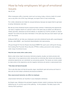 How to help employees let go of emotional issues