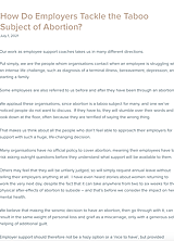 How Do Employers Tackle the Taboo Subject of Abortion?