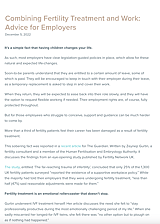 Combining Fertility Treatment and Work: Advice for Employers