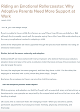 Riding an Emotional Rollercoaster: Why Adoptive Parents Need More Support at Work