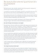 Be ready to deal with the &lsquo;quiet horror&rsquo; of a traumatic birth