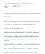 How Do Employers Tackle the Taboo Subject of Abortion?